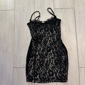 Black lace mini